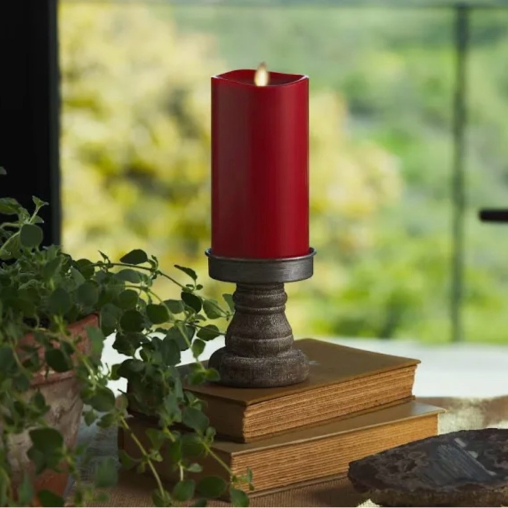 Luminara 3” x 6.5” Unscemted Red Pillar. - Picture 3 of 10